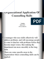 Organizational Application of Counselling Skills