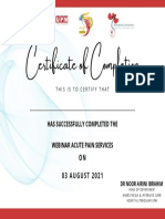 Black and Blue Minimalist Certificate of Completion