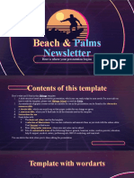 Retro Beach & Palms Newsletter by Slidesgo