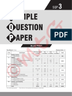 Blue Print for Mathematics SQP 3