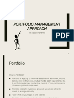 Portfolio Management Approach: By: Joseph Ventinilla