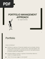 Portfolio Management Approach: By: Joseph Ventinilla