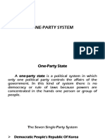 One Party Symtem