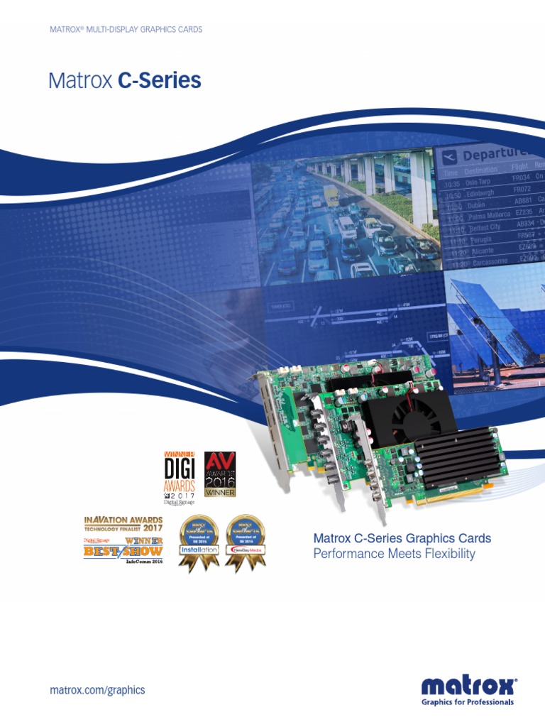 Matrox C-Series: Matrox Multi-Display Graphics Cards | PDF | Hdmi |  Electronics