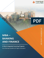 Mba - Banking and Finance: A Work Integrated Learning Program