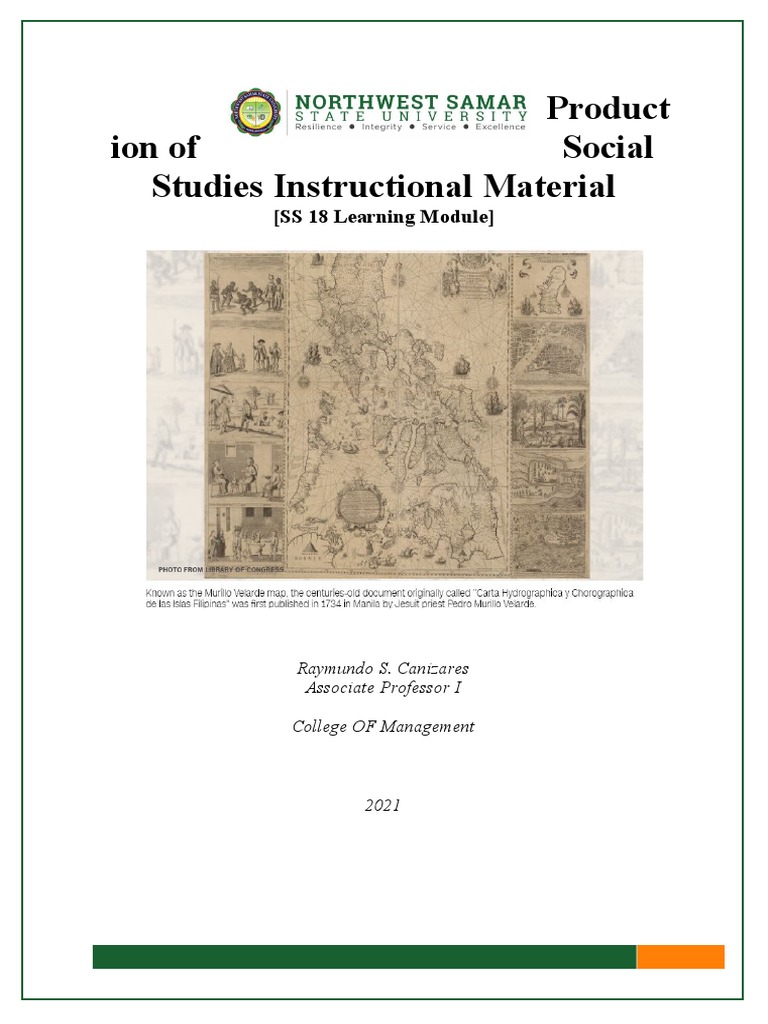 Nwssu modinSS18Production of Social Studies Instructional Material