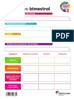 Primera Evaluacion Bimestral Santillana