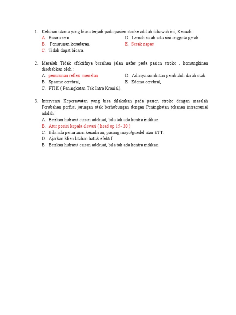 Soal Stroke Pdf