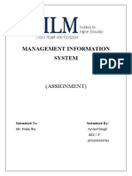 Management Information System: (Assignment)