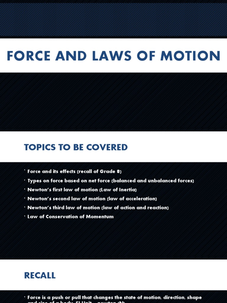 Physics: Forces & Motion Basics | PDF | Force | Newton's Laws Of Motion