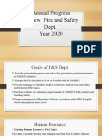 Annual Progress Review Fire and Safety Dept. Year 2020