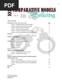 Comparative Models in Policing System
