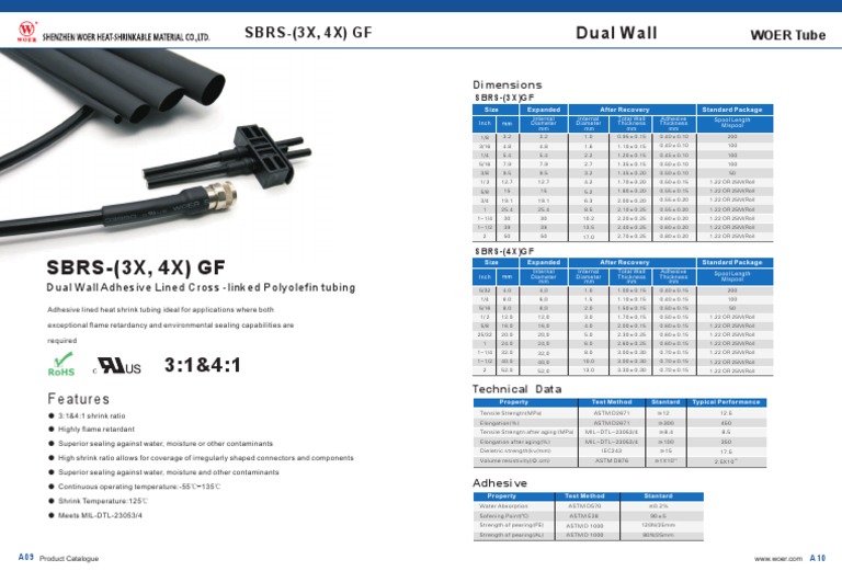 Adhesive Lined Heat Shrink Tubing | PDF | Building Engineering | Materials