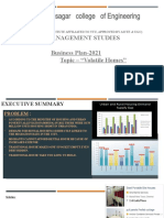 Dayananda Sagar College of Engineering: Dept. of Management Studies Business Plan-2021 Topic - "Volatile Homes"