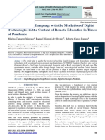 Teaching English Language With The Mediation of Digital Technologies in The Context of Remote Education in Times of Pandemic