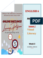 English 6 q1m2 Lesson 1 Week 3 Visual Literacy