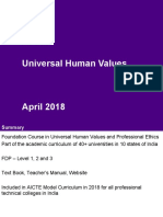 About Universal Human Values