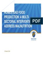 Homestead Food Production Address Malnutrition