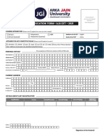 Application Form - Aju Cet - 2021: Course Applied For