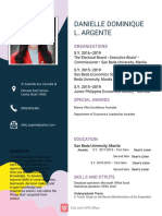 Danielle Dominique L. Argente's Resume