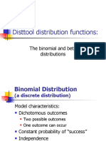 Disttool Distribution Functions:: The Binomial and Beta Distributions