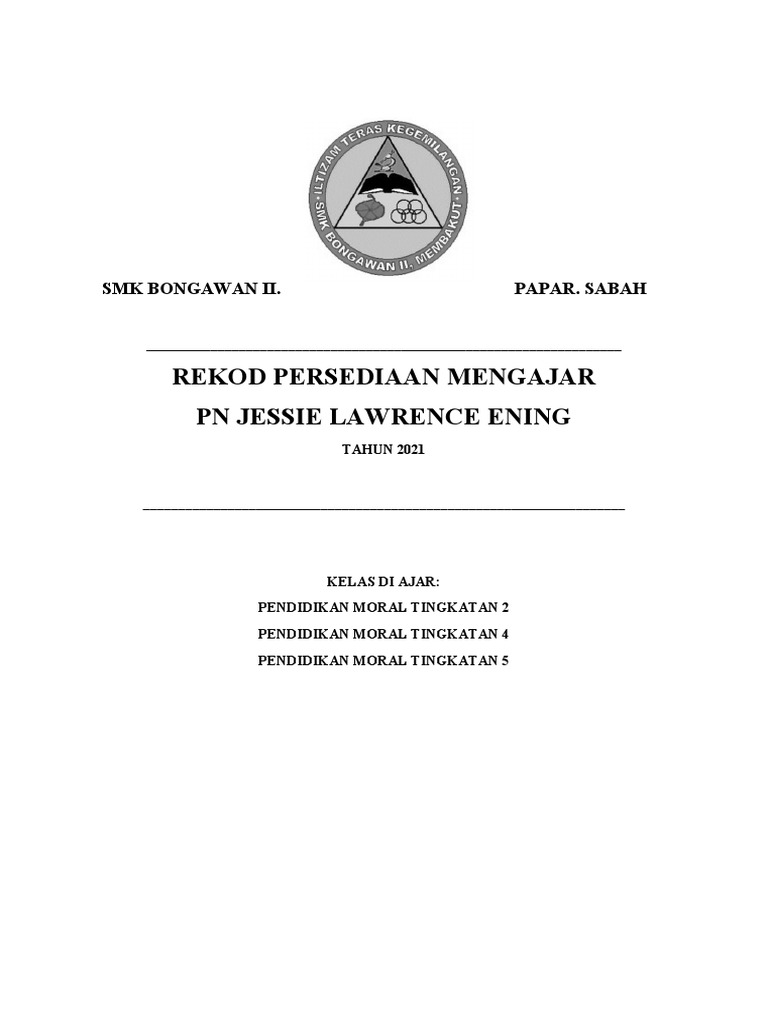 Rekod Mengajar Pn Jessie 2021 | PDF