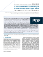 Design and Simulation of 4-Bit Flash Analog To Digital Converter (ADC) For High Speed Applications