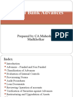 Audit of Bank Advances: Prepared by CA Mahesh K Madkholkar