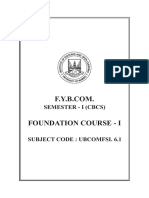 FYBCOM Foundation Course I