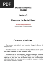 Macroeconomics: Measuring The Cost of Living