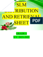SLM Distribution and Retrieval Sheet