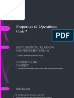 Properties of Operations: Grade 7