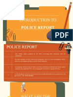 Introduction To Police Report-1st Group