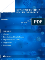 A Study On Impact of Covid-19 On Mental Health of People