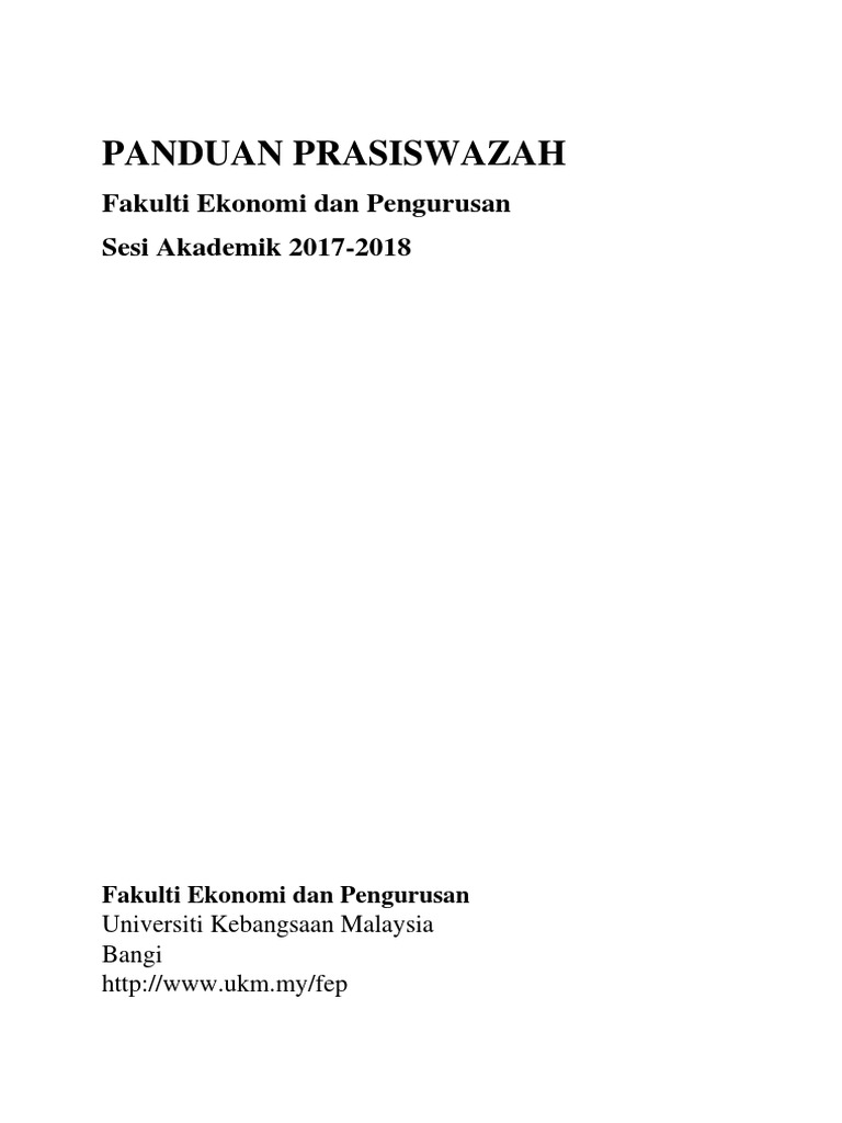 Panduan Prasiswazah Sesi Akademik 2017 2018 Pdf