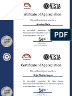 IIM Bangalore Certificate of Appreciation