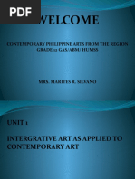 Welcome: Contemporary Philippine Arts From The Region Grade 12 Gas/Abm/ Humss