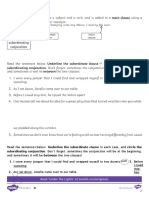 Activity Worksheet 1 - Subordinate Clauses