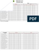 Monitoring Sheet Month: - Week