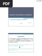 3. CRESCIMENTO DOS MICRORGANISMOS NOS ALIMENTOS