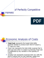 Analysis of Perfectly Competitive Markets