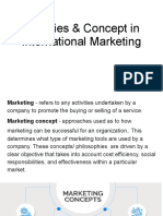 Theories & Concept in International Marketing