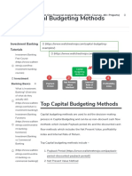 Capital Budgeting Methods