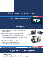 IT74 Lecture #2 Components of Computers