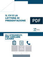 CV e Lettera Di Presentazione