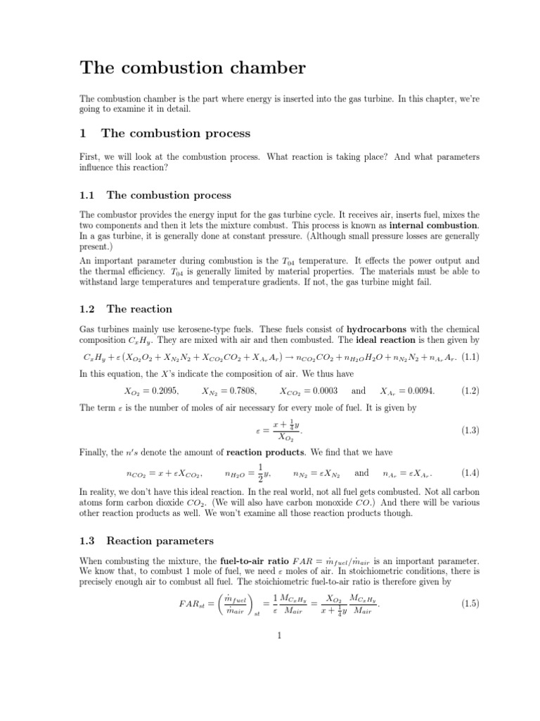 The Combustion Chamber | PDF | Combustion | Thermodynamics
