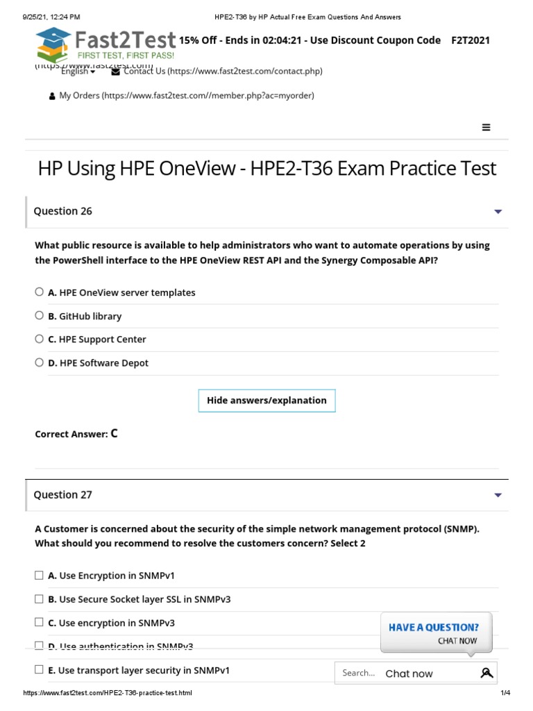 HPE0-J68 Musterprüfungsfragen