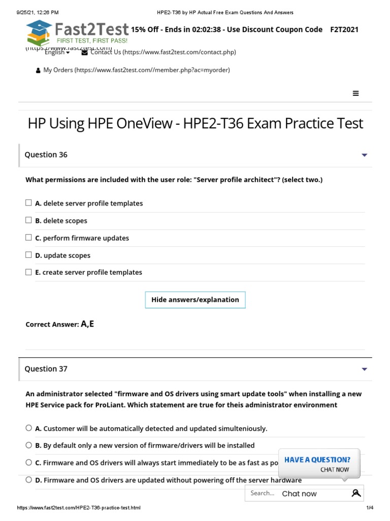 HPE0-J68最新対策問題
