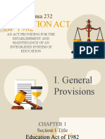 BP 232 Education Act of 1982 REPORT