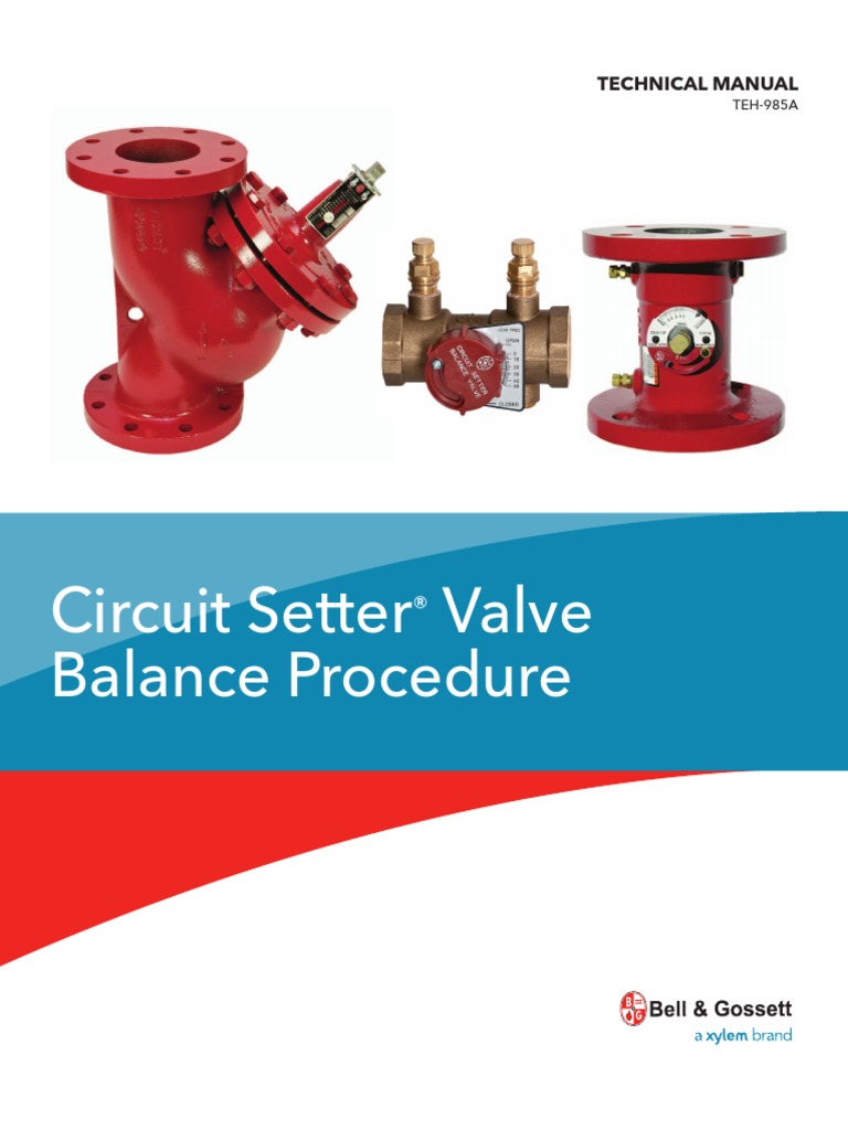 Circuit Setter Valve Balance Procedure Technical Manual PDF Flow
